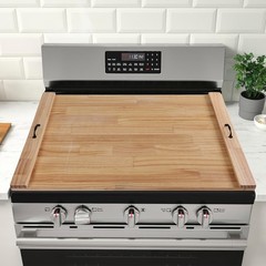 Noodle Board Pine Wood Stove Cover w/ Handles for Gas Electric Stove Top 30″x22″