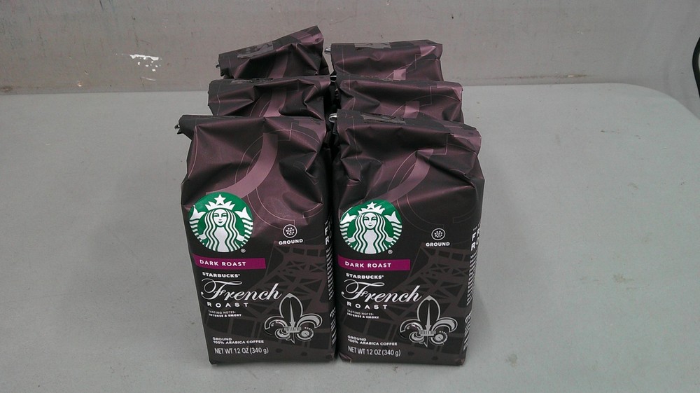 Starbucks French Roast Ground Coffee – 12oz Bag – Pack of 6 Bags