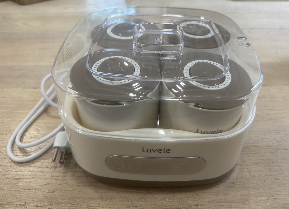 Luvele Pure Yogurt Maker 4x 400ml (4x 13.5oz.) Jars SCD & GAPS DIET 1.5L Cap
