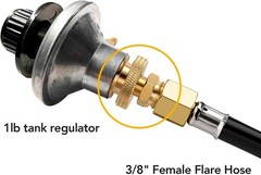 1LB Propane Tank Cansiter Regulator Adapter Connect to 3/8″Male Flare 5/8″-18UNF