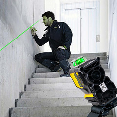 12V Green Line 3 x 360 Laser Level Laser + battery + charger