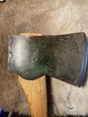 Old Axe head 6 in blade, wood handle 19 in, 4.49 lb