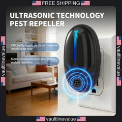 Ultrasonic Pest Repeller 6 Pack Indoor Mouse Ant Roach Rodent Bug Mosquito