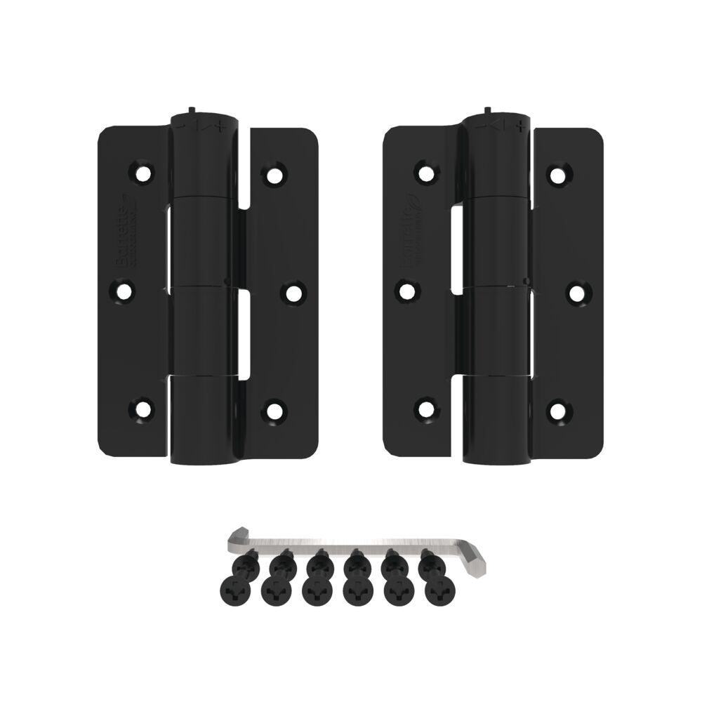 Gate Hinge 3.125 in. x 4.875 in. Aluminum Black Standard Butterfly 2-Pack