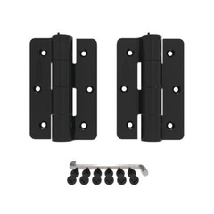 Gate Hinge 3.125 in. x 4.875 in. Aluminum Black Standard Butterfly 2-Pack