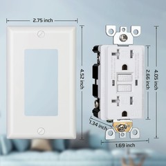 5 Pack GFCI Outlet 20 Amp Outdoor Weatherproof Tamper Resistant Self Test White