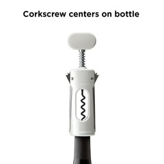 Rabbit Premium Wine Wing Corkscrew Opener 2.36 x 1.97 x 7.68 IN, Pearl