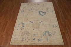 Oushak Turkish Rug 5×7 Vegetable Dye Handmade Wool Oriental Carpet for Any Room