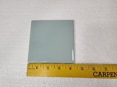 Light Green Ceramic Tile 4.25 in Subway Square Vintage Mid Century Modern Retro