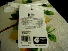 WILLIAMS SONOMA LIMONE TEA TOWELS SET OF TWO 100% COTTON TURKEY NEW WITH TAGS