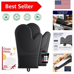 Silicone Oven Mitts Set of 2 – Heat Resistant, Non-Slip & Easy to Clean