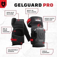 Reinforced Work Knee Pads with Thigh Straps – Ankle Support