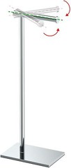 Gatco Modern Square Base Toilet Tissue Holder Stand, 21.25″ Chrome 1431C