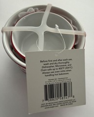 Meijer Ceramic Ramekin Lot of 2 Sets Nested Heart Bow Cherry 4 Total Small Bowls
