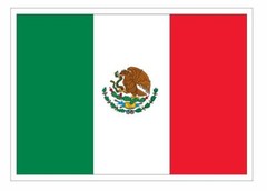 Mexico Flag Sticker Decal F02