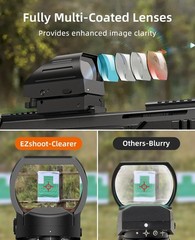 EZshoot Rechargeable Red/Green Dot Reflex Sight, Red Dot Optic Scope, Multipl…
