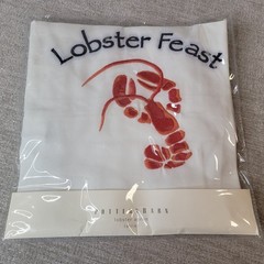 Pottery Barn Lobster Feast Apron Embroidered w Lobster Bottle Opener Both NEW