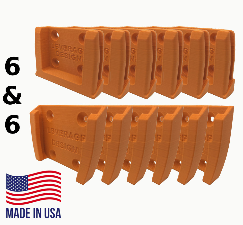ORANGE! 6 / 6 Combo Pack RIDGID 18V Tool and Battery Mounts / Hangers / Holders