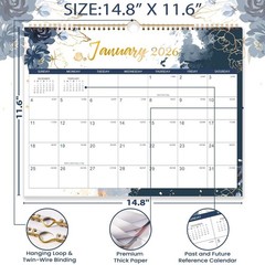 2026 Wall Calendar – 12 Months Calendar from Jan. 2026 – Dec. 2026, 14.8″ x 1…
