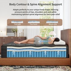 12″/14″ Gel Memory Foam Hybrid Spring Mattress In a Box Twin Full Queen King