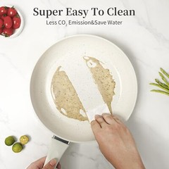 Ceramic Frying Pan Set with Lids – Non Stick Frying Pan with Lids