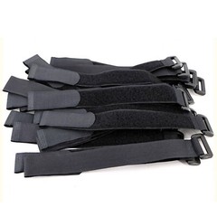 Black Hook and Loop Heavy Duty Strap Strapping Cable Ties with Buckle 15cm-600cm