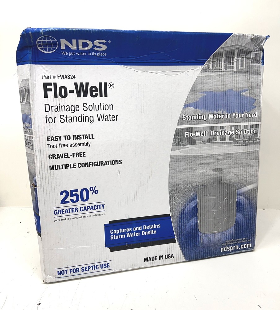 NDS 24 in. X 24 in. X 29 in. 50 GAL Plastic Flo-Well System Catch Basin Kit