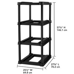 (2 pack) 4 Tier Tote Rack, Holds Four 27 Gallon Industrial Storage Totes, Heavy