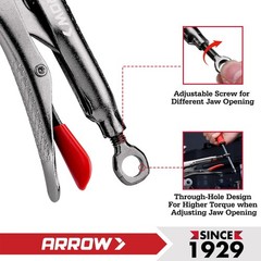 6.5 in Needle Nose Locking Pliers CR-MO Jaw Adjustable Clamping Trigger Release
