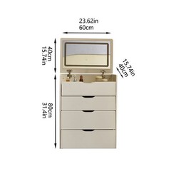 3 – in – 1 Vanity Desk with Mirror And Lights, Small Vanity Desk Set with