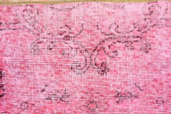 Turkish Vintage Rug 3×7,3 ft (91×223 cm), Pink Floral Rug