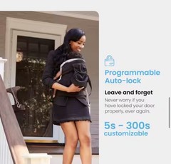 Lockly FingerPrint Secure Pro Zeno Satin Nickel Deadbolt WiFi Smart Lock Alexa