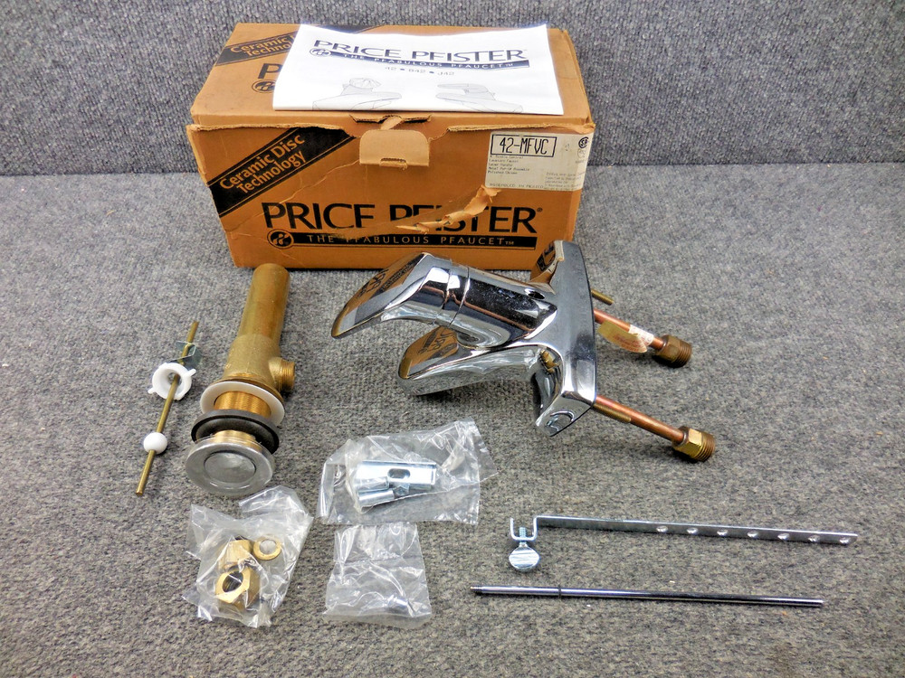 Genuine Unused Price Pfister 42-MFVC Chrome Finish Lavatory Bathroom Sink Faucet