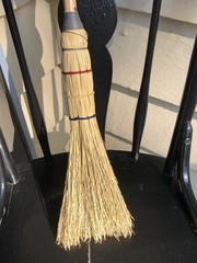 Handmade High Quality Fox Tail Broom (31” Long, Wooden Handle) PA Amish Made