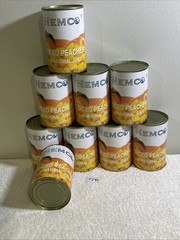 LOT of 9 Nemco Diced Peaches Natural Juice, 15oz EA , 07/09/2028. ( T791)