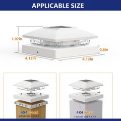 6/12/18Pack Solar Post Cap Light For 4×4 Outdoor Waterproof LED Deck Fence Light