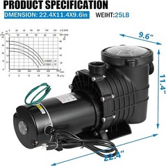 1.5HP-2.5HP Hayward In/Above Ground Swimming Pool Pump w/ Motor Strainer Filter