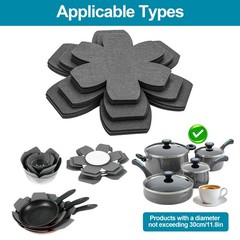 18PCS Hexagon Pot Pan Protectors Cookware Separators Heat Pads Non-Stick 3 Sizes