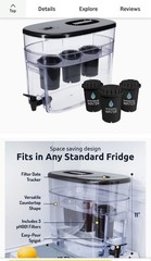 Invigorated Water Alkaline Countertop Dispenser 300 gal +3 Filters PH001