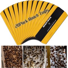 20 Pack Roach Traps – Indoor Glue Traps, Child & Pet Safe, Long-Lasting Bait New