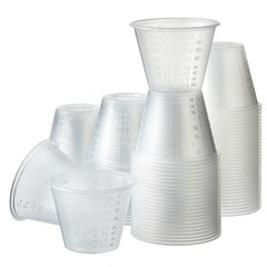 30ml 1oz Graduated Medicine Cups | Lipped Rim Measuring Cups w. Oz ML Tbsp Dram