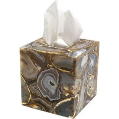 Handmade Agate Tissue Box Cover | Luxury Designer Decor