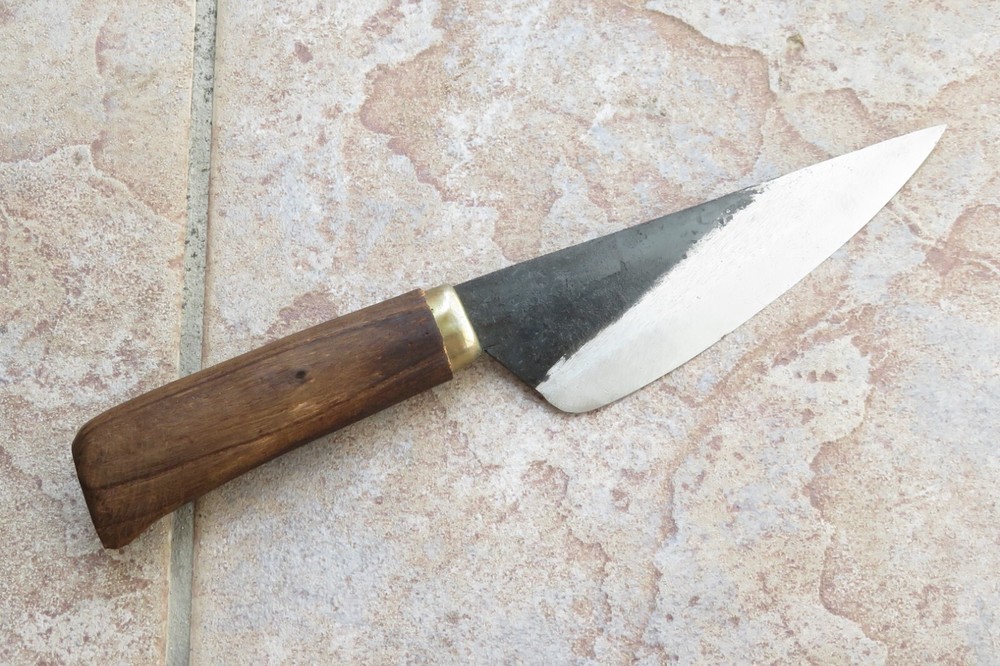 Crude – 5 Inch Premium Asian Carbon Steel Boning Chef Kitchen Knife, Sharp