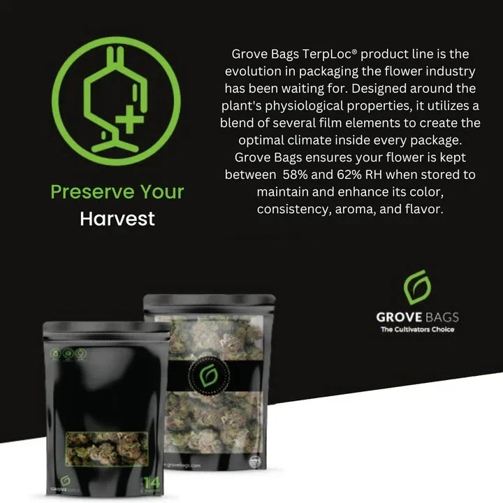 Grove Bags – TerpLoc Curing & Storage Bags – 1/4 Pound 10 pack – MADE IN THE USA