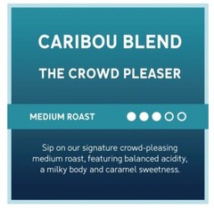Caribou Coffee Decaf Caribou Blend Medium Roast Ground Coffee, Arabica 12 oz New