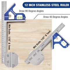 WORKPRO Rafter Square and Combination Square Tool Set Rafter Square Layout Tool