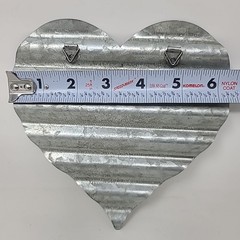 Galvanized Metal Heart Valentine Day Craft Valentine Decoration Corrugated 6.5in
