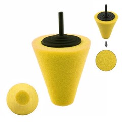 Foam Drill Polishing Cone Ball Pads Kit Car Hub Waxing Buffing Wheel Polisher 4″