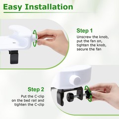 Zelvoro Upgrade Bunk Bed Fan Holder, Adjustable Clip-On Design, Compatible wi…