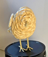Wicker Bird Figurine Beige Farmhouse Animal Decor Less Than 10 in